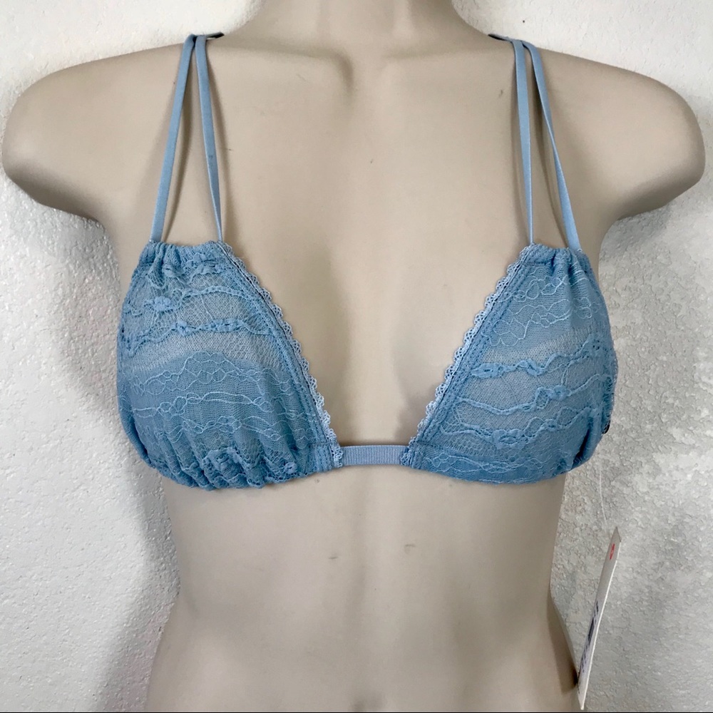 NWT Billabong Baby Blue Lace Bralette